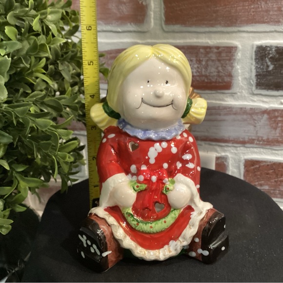 Raggedy Ann Type Doll - Ceramic Crafted - Candle Holder Decor - Very Nice - Picture 8 of 10